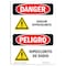 Signmission Safety Sign, OSHA Danger, 14" Height, Rigid Plastic, Sodium Hypochlorite Spanish OS-DS-P-1014-VS-1577 - alternate 1